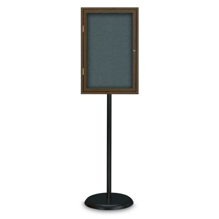 United Visual Products Corkboard, Double Door, Radius Frame, 60x36", Satin/Cloud UV7004-SATIN-CLOUD